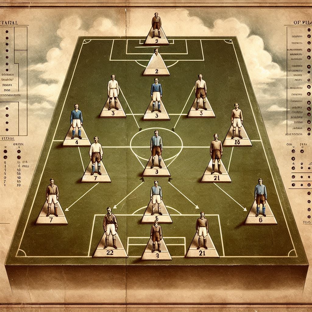 Pizarrón con diagrama de tácticas de fútbol